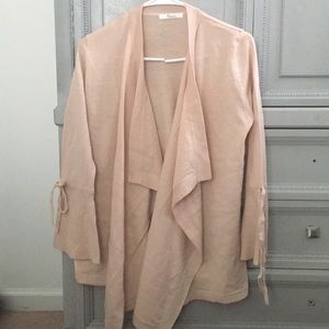Pink Flare Sleeve Cardigan